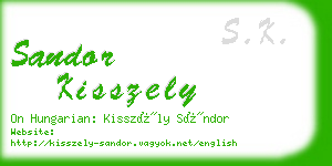 sandor kisszely business card
